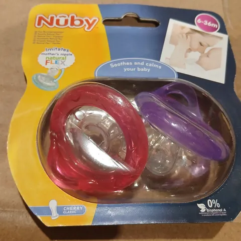 APPROXIMATELY 132 PACKS OF NUBY BABY PACIFIER SET – 2 PACIFIERS, 6-36M