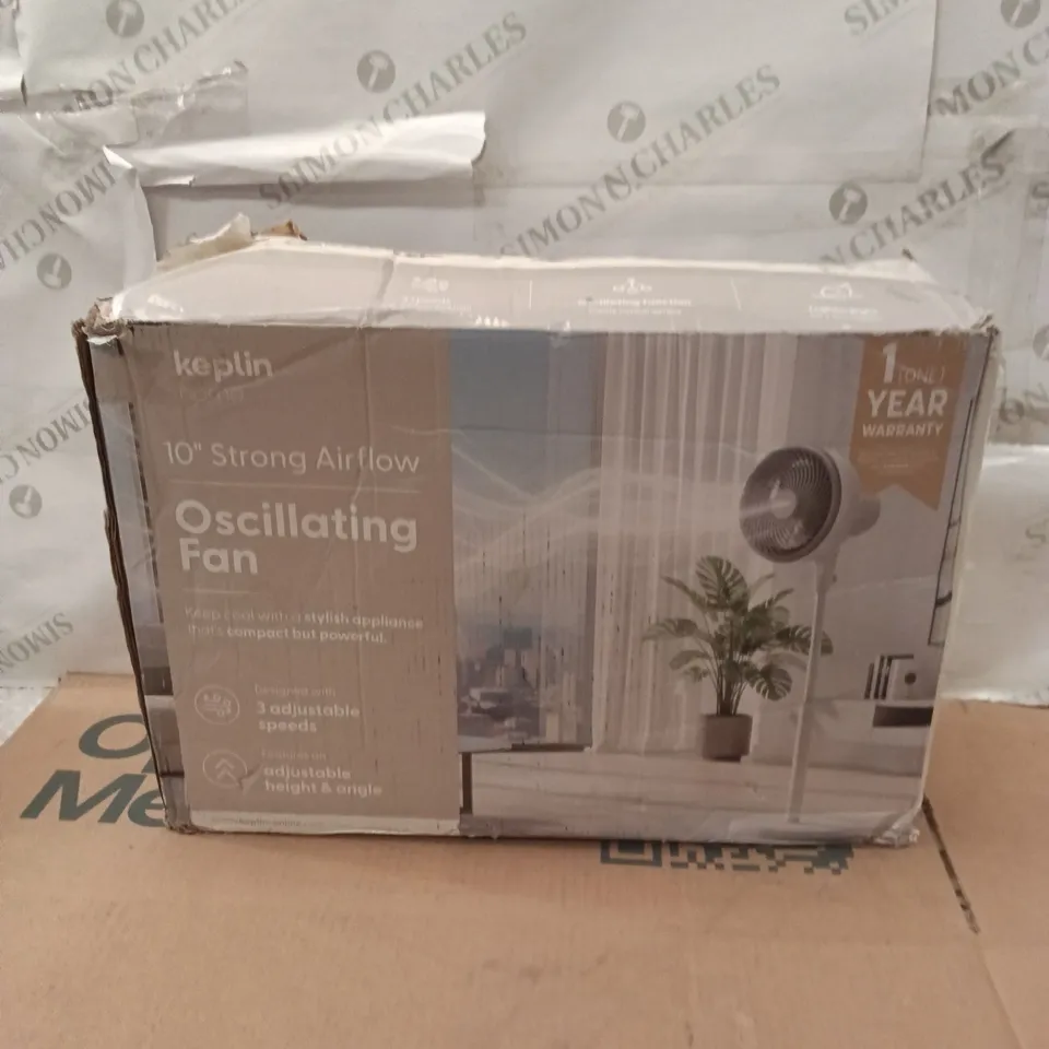BOXED 10" OSCILLATING FAN