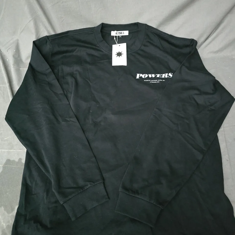 A2A3 POWERS MLK LS TEE IN BLACK - LARGE