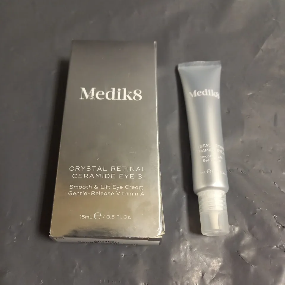BOXED MEDIK8 CRYSTAL RETINAL CERAMIDE EYE 3 CREAM 15ML