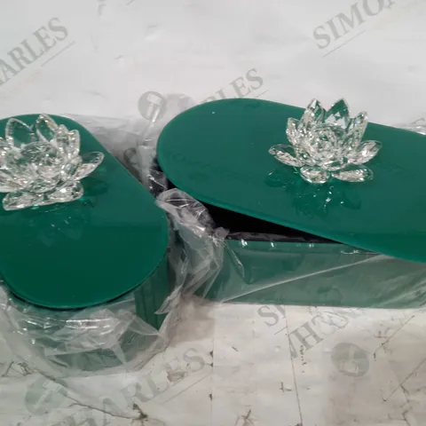 JM BY JULIEN MACONDALD SET OF 2 LOZENGE TRINKET BOXES