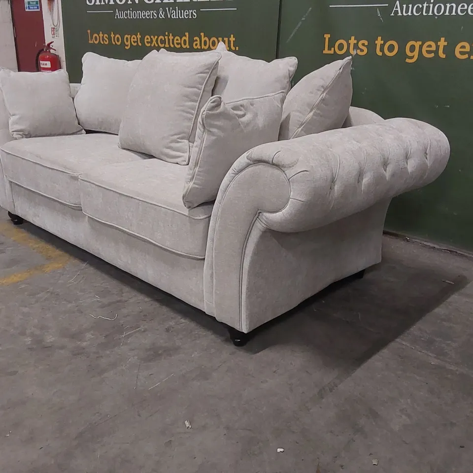 WINDSOR 3 SEATER FABRIC SOFA - NATURAL 