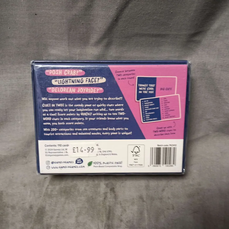 SEALED CLUES IN TWO CARD GAME