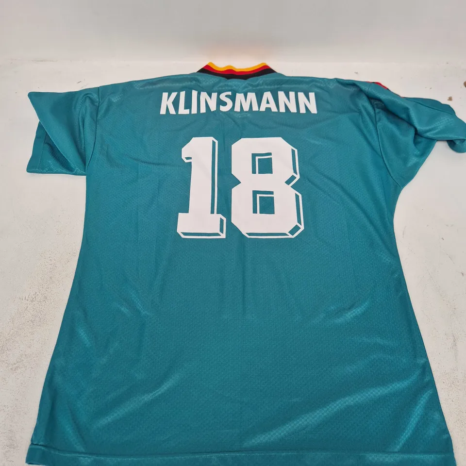 ADIDAS GERMANY 1994-1996 AWAY JERSEY (#18 KLINSMANN) - 40-42"