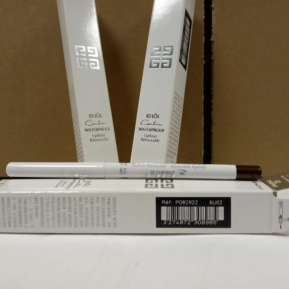LOT OF APPROX 3 GIVENCHY KHOL WATERPROOF EYELINER - CHESTNUT