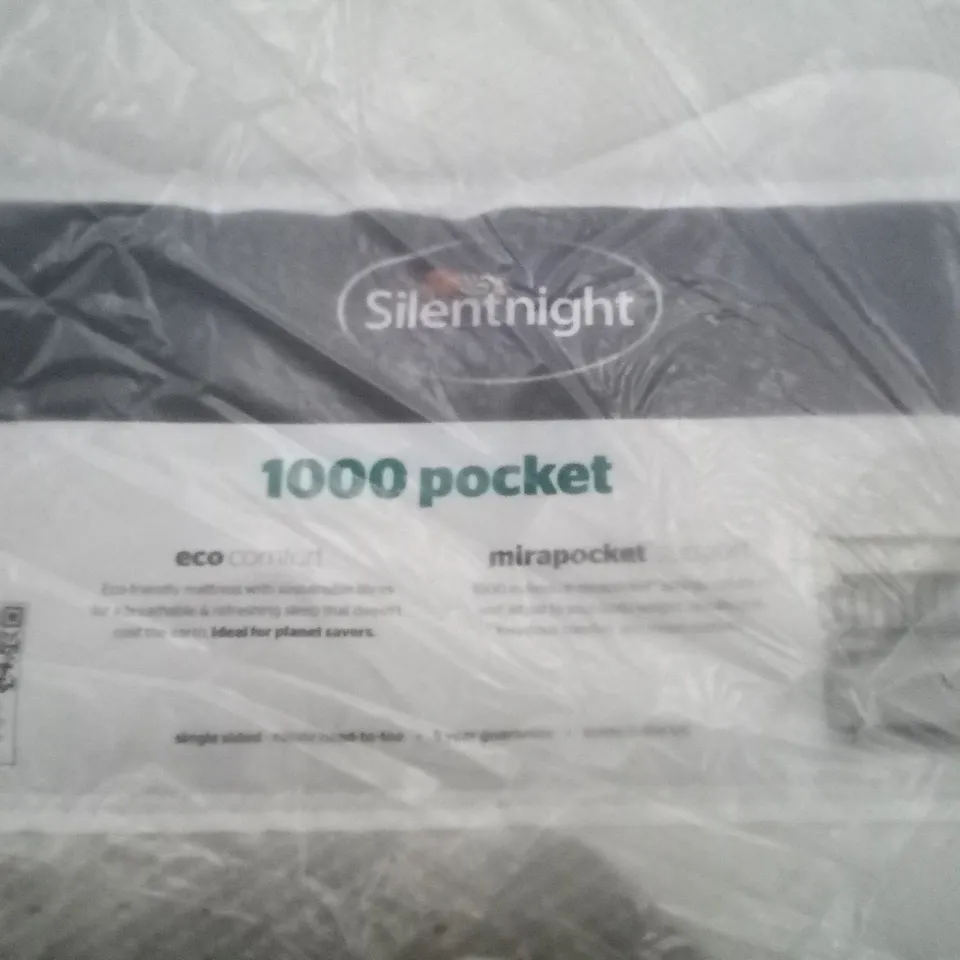 QUALITY BAGGED SILENTNIGHT ECO COMFORT POCKET SPRUNG 1000 DOUBLE 4'6" MATTRESS