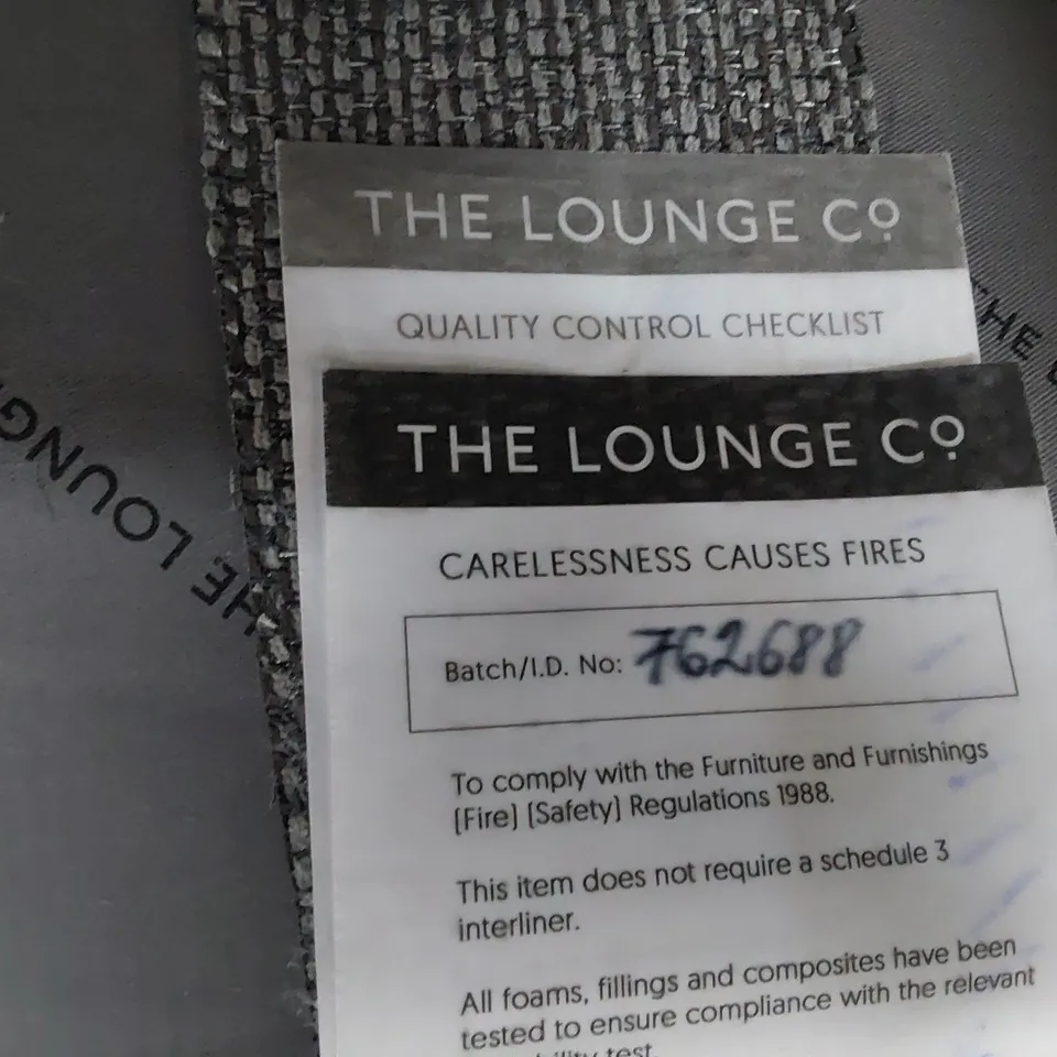 QUALITY BRITISH DESIGNER LOUNGE Co. BRIONY TWO SEATER SOFA GREY FABRIC 