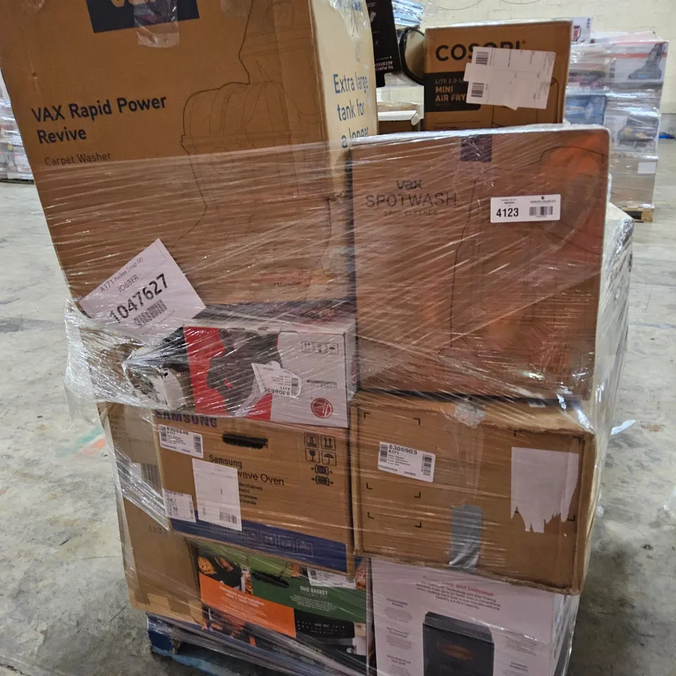 PALLET OF APPROXIMATELY 28 UNPROCESSED RAW RETURN HOUSEHOLD AND ELECTRICAL GOODS TO INCLUDE;