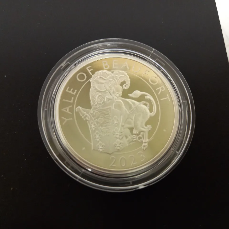 THE ROYAL MINT THE ROYAL TUDOR BEASTS THE YALE OF BEAUFORT 2023 UK 1OZ SILVER PROOF COIN
