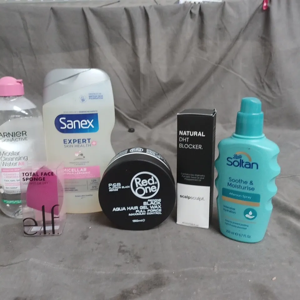 APPROXIMATEY 20 HEALTH AND BEAUTY PRODUCTS TO INCLUDE GARNIER MICELLAR WATER, SANEX SHOWER GEL AND RED ONE HAIR WAX