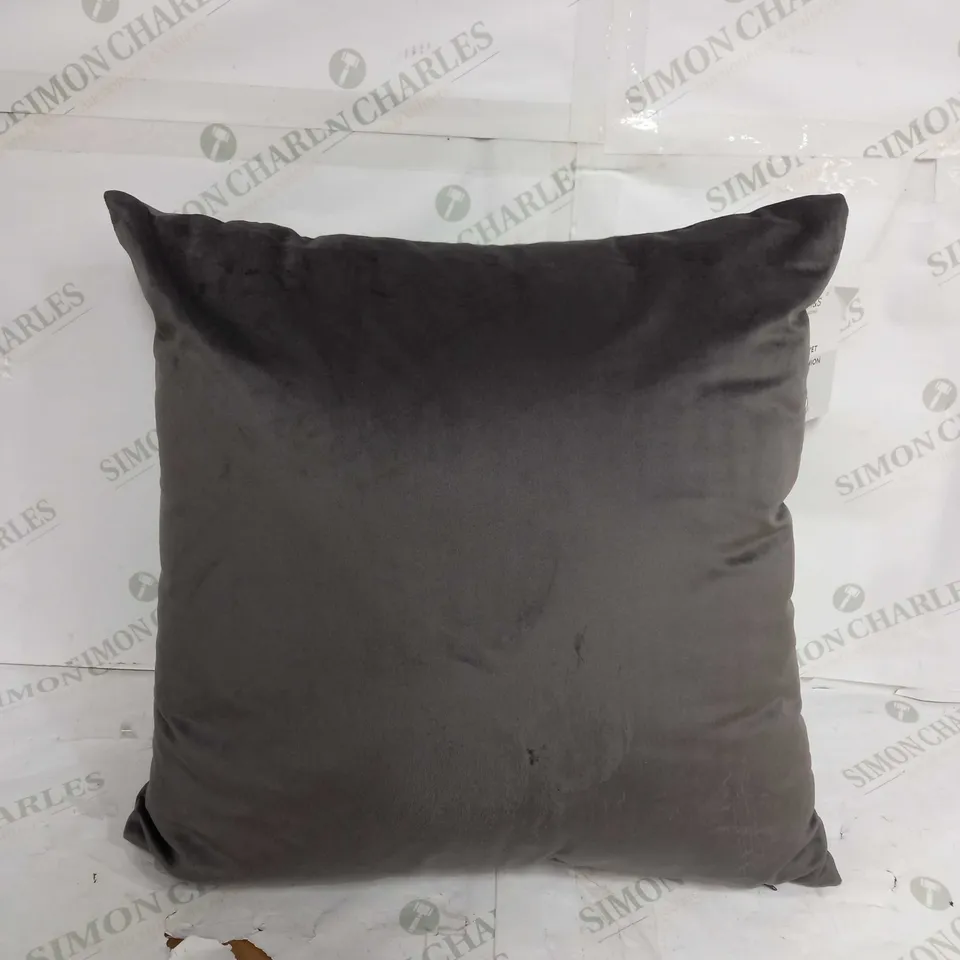 M&S VELVET CUSHION IN GREY