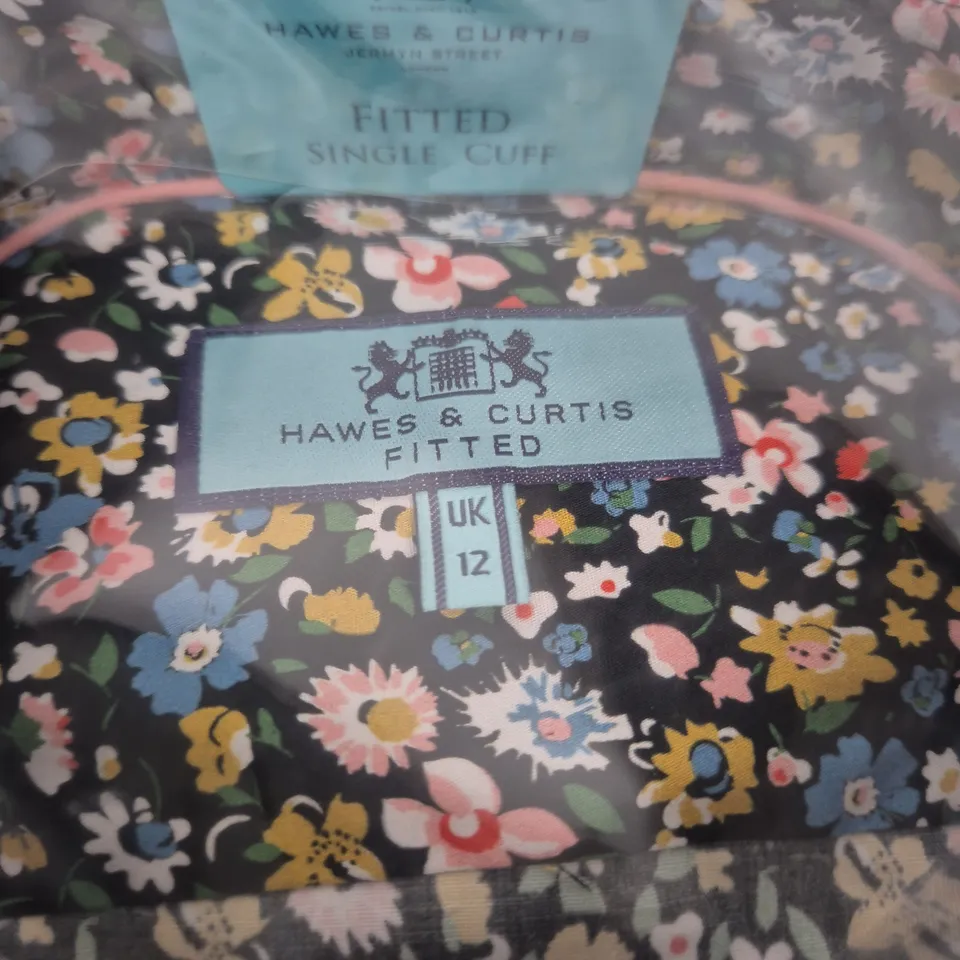 HAWES & CURTIS FITTED FLORAL SHIRT – UK 12