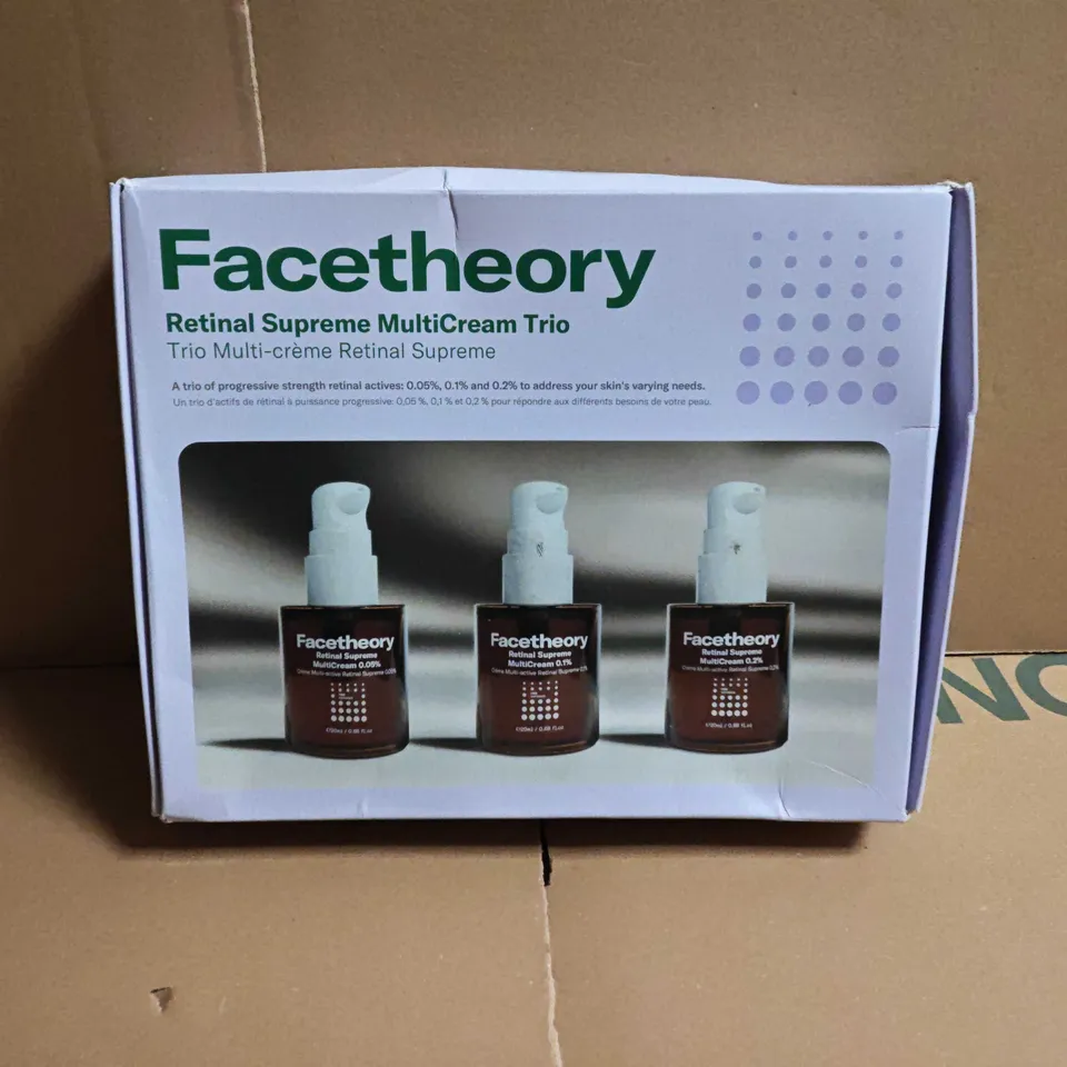 SEALED FACETHEORY RETINAL SUPREME MULTICREAM TRIO – 3 X FACIAL SKIN CARE CREAMS
