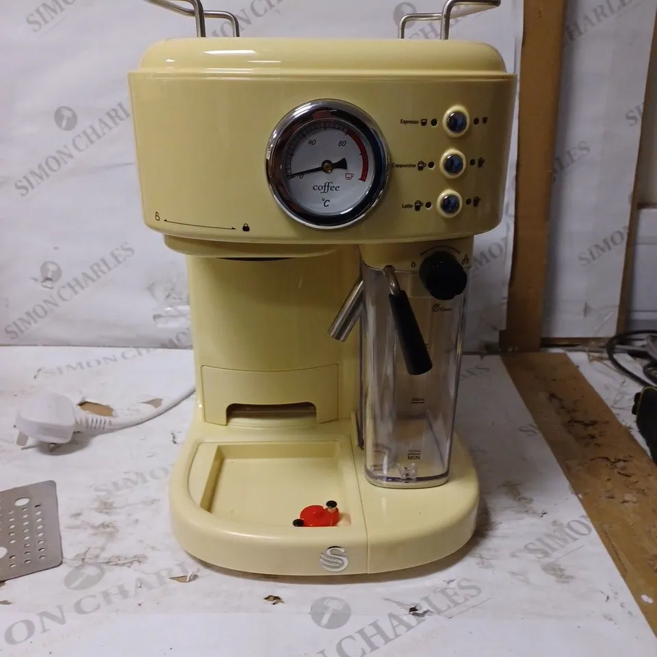 SWAN RETRO CREAM ESPRESSO COFFEE MACHINE 