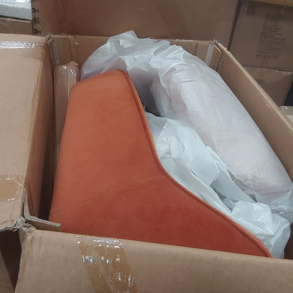 BOXED SET OF 2 UPHOLSTERED DINING CHAIRS - ORANGE