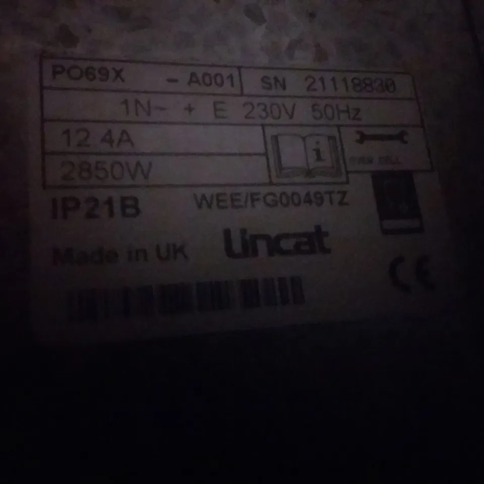 LINCAT PIZZA OVEN PO69X
