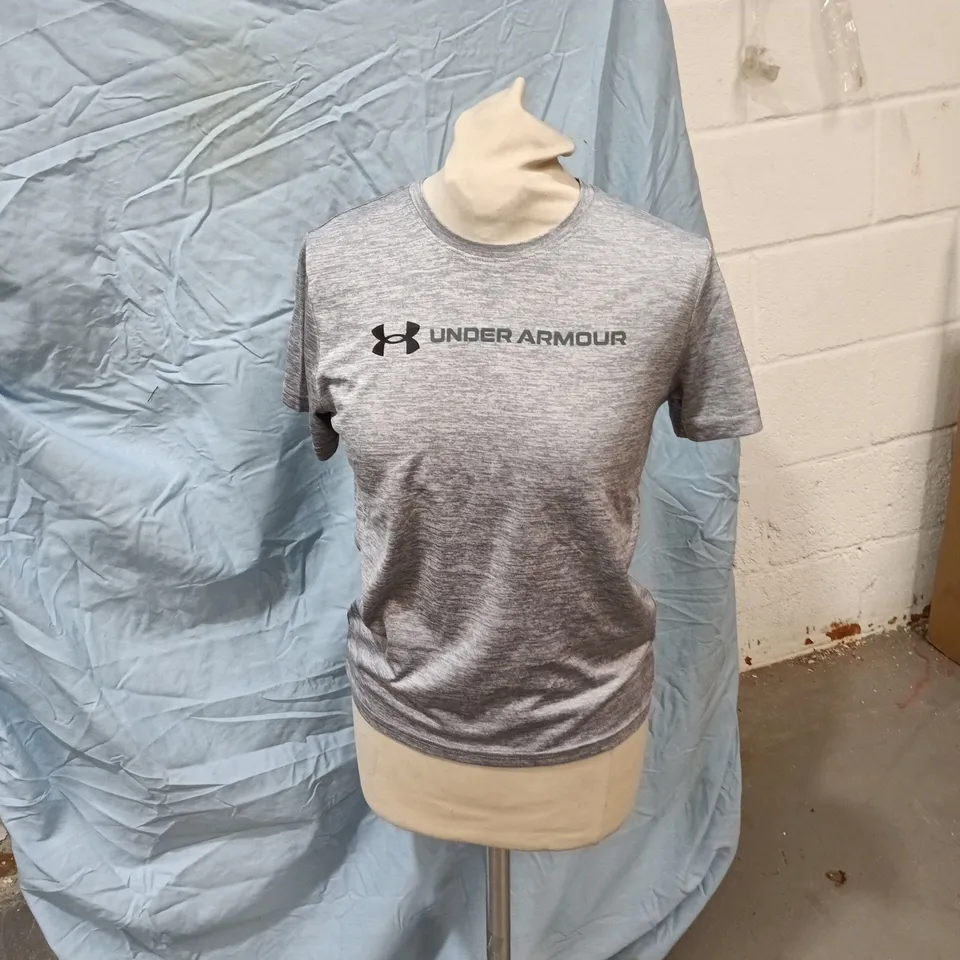 UNDER ARMOUR HEATHER GREY SHORT-SLEEVE T-SHIRT