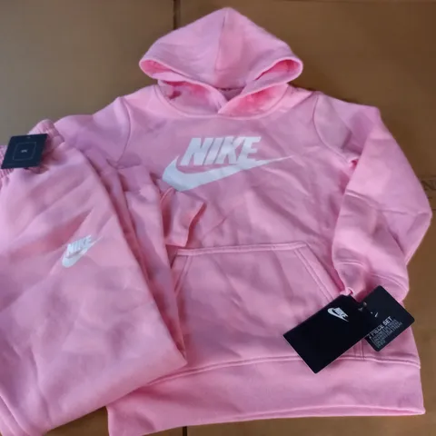NIKE KIDS PINK 2-PIECE TRACK SET - 6/7 YRS
