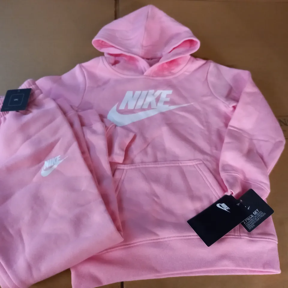 NIKE KIDS PINK 2-PIECE TRACK SET - 6/7 YRS