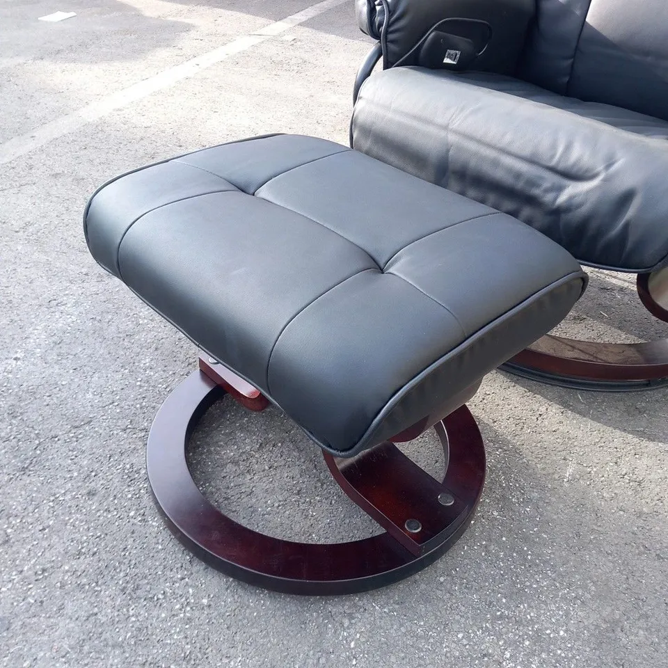 DESIGNER SANTIAGO SWIVEL CHAIR WITH FOOTSTOOL