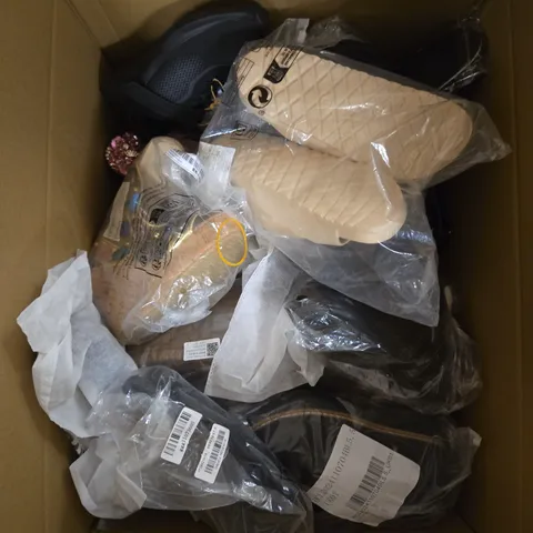 APPROXIMATELY 15 PAIRS OF ASSORTED SHOES IN VARIOUS STYLES AND SIZES 