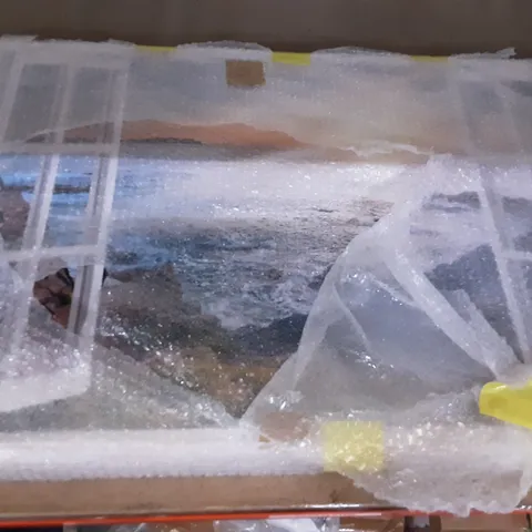 CORNISH COAST THROUGH A 3D WINDOW VIEW CANVAS PAINTING
