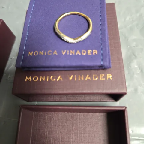 MONICA VINADER GOLD RING WITH PAVÉ STONES