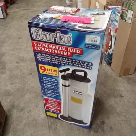 BOXED CLARKE CHT928 9-LITRE OIL MANUAL FLUID EXTRACTOR