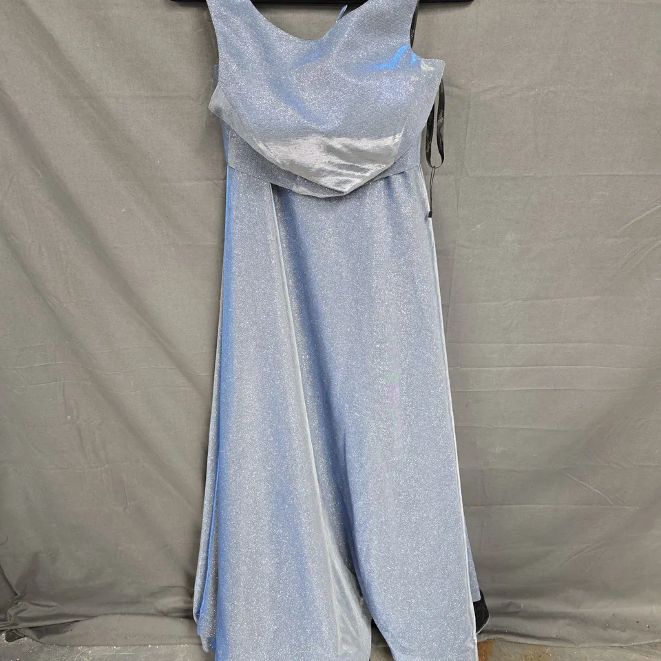 BLUE GLITTER MAXI DRESS - SIZE 6