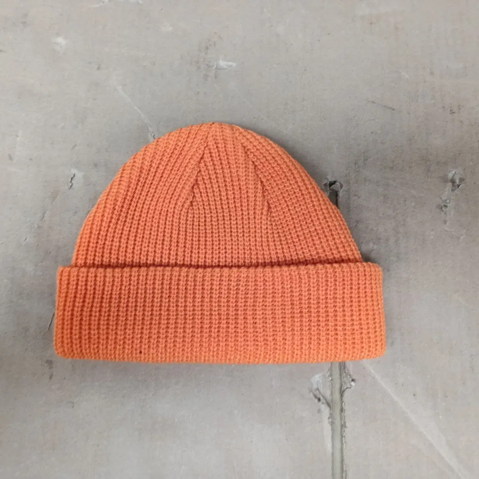 RAISED BY SOCIETY BRANDED ORANGE KNITTED BEANIE