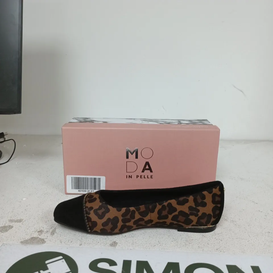 MODA IN PELLE LEOPARD PRINT SLIP-ON FLATS – WOMEN'S SHOES EU SIZE 40