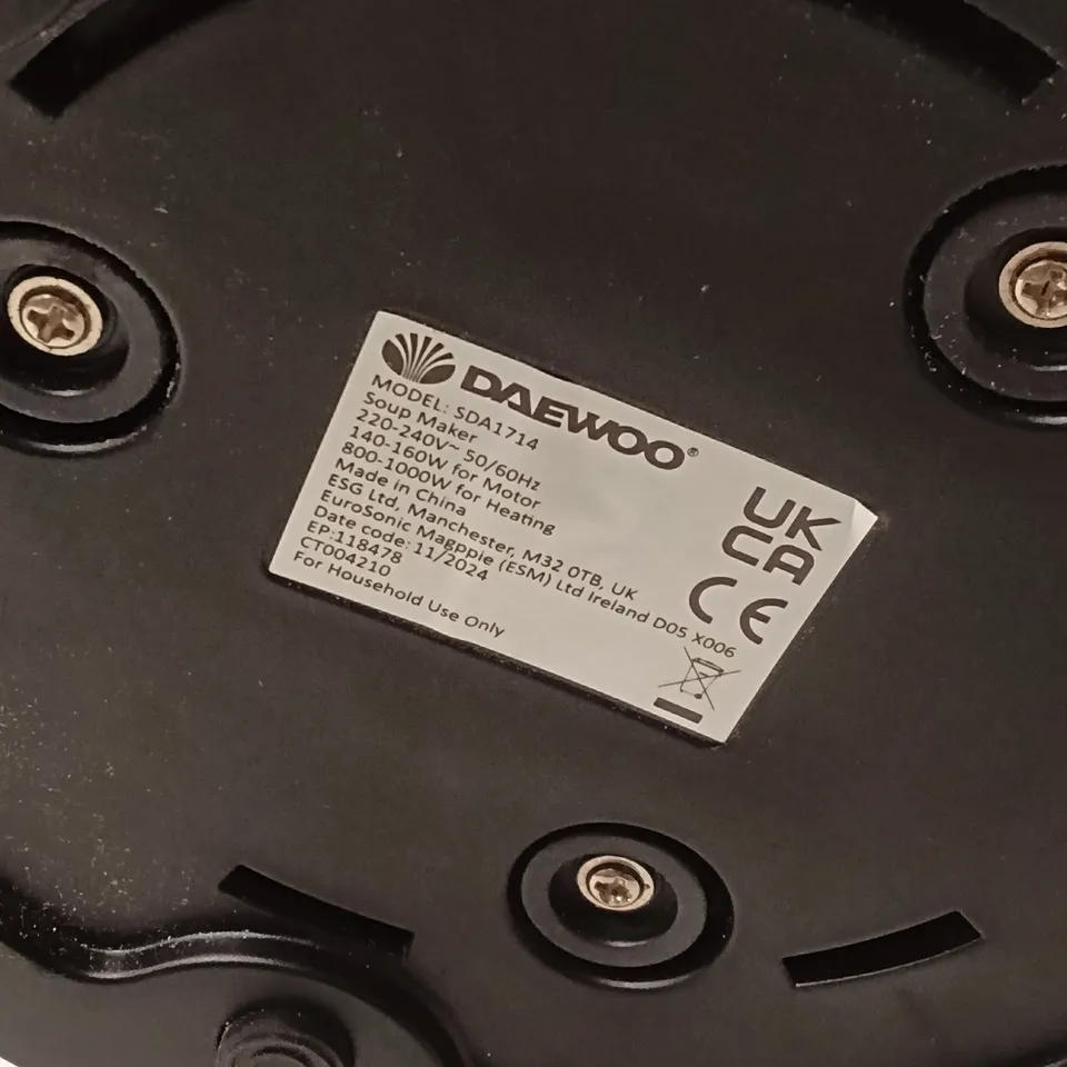 DAEWOO SOUP MAKER SDA17A14