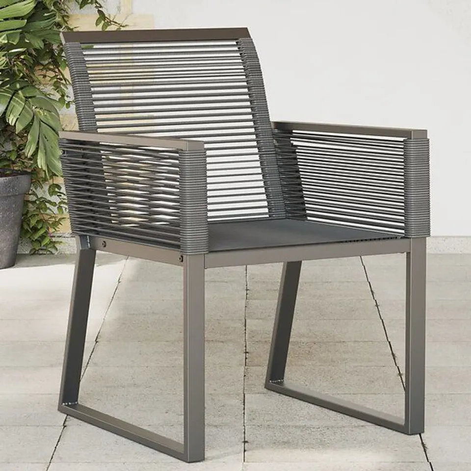 BOXED VIDAXL 4008114 SET OF 4 GARDEN CHAIRS BLACK POLY RATTAN