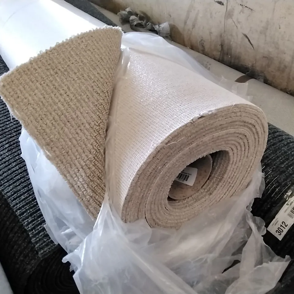 ROLL OF QUALITY NATURAL ORIGINS RIB HARDWICK CARPET // APPROX SIZE: 4 X 9.3m