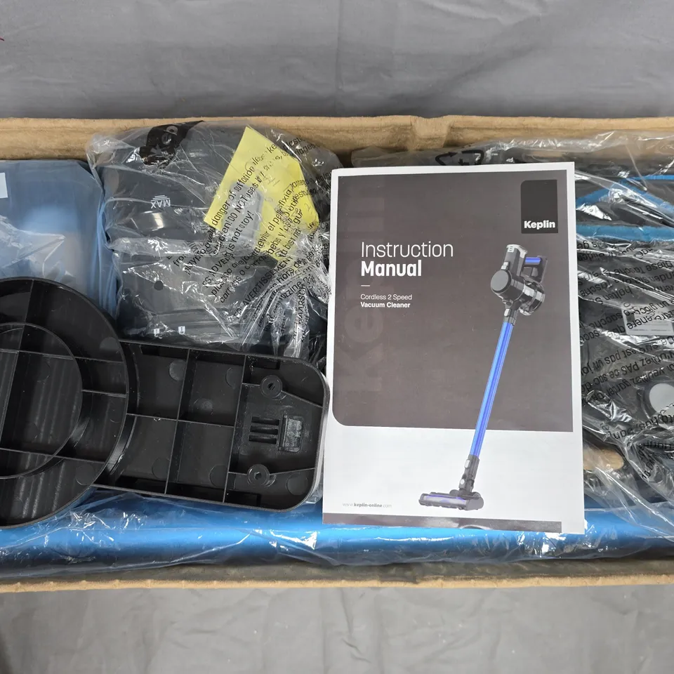 KEPLIN 2-IN-1 CORDLESS VACUUM CLEANER – BLUE, BOXED
