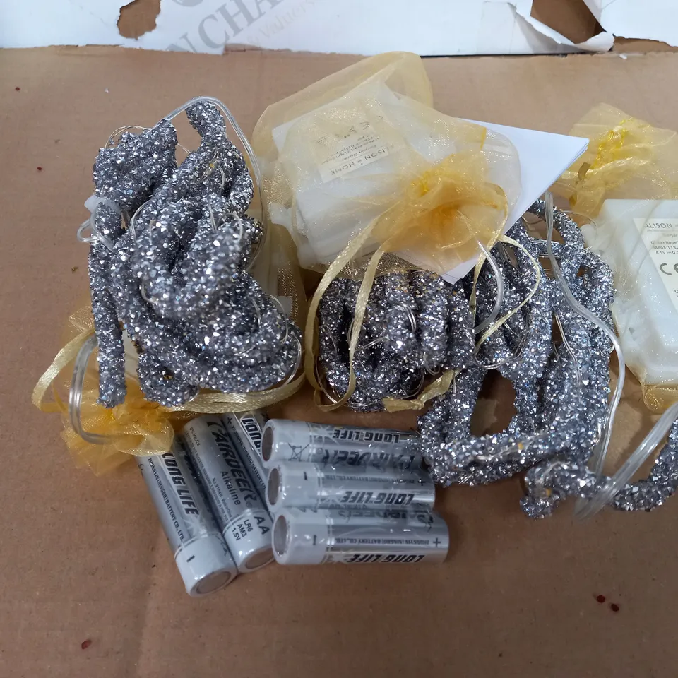 ALISON CORK SET OF PRE-LIT GLITTER ROPE STRANDS 
