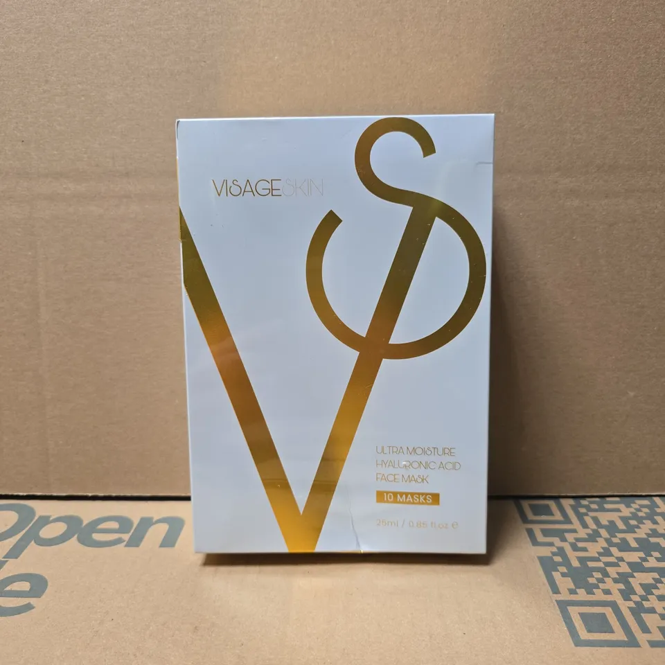 VISAGESKIN ULTRA MOISTURE HYALURONIC ACID FACE MASK (10 MASKS) BOXED
