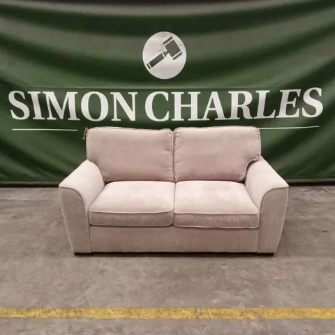 HARLOW 2 SEATER STANDARD BACK FABRIC SOFA - NATURAL