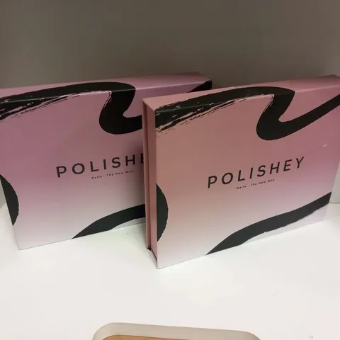 TWO BOXED POLISHEY NAIL KITS