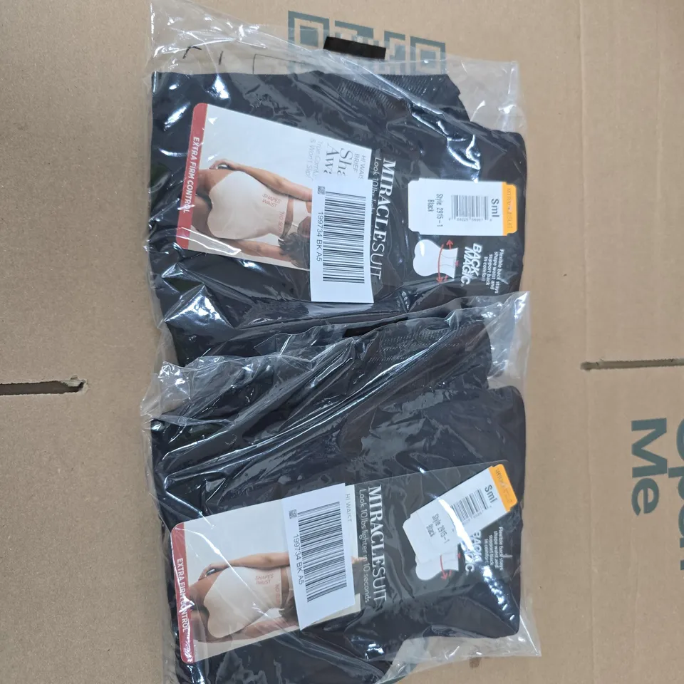 MIRACLESUIT SHAPE AWAY HI-WAIST BRIEFS – BLACK, SIZE SMALL (PACK OF 2)