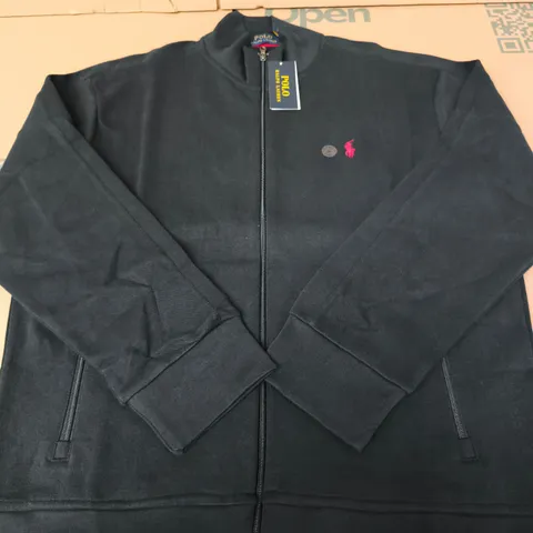 POLO RALPH LAUREN ZIP-THROUGH JACKET, BLACK – MEN'S -  SIZE XL