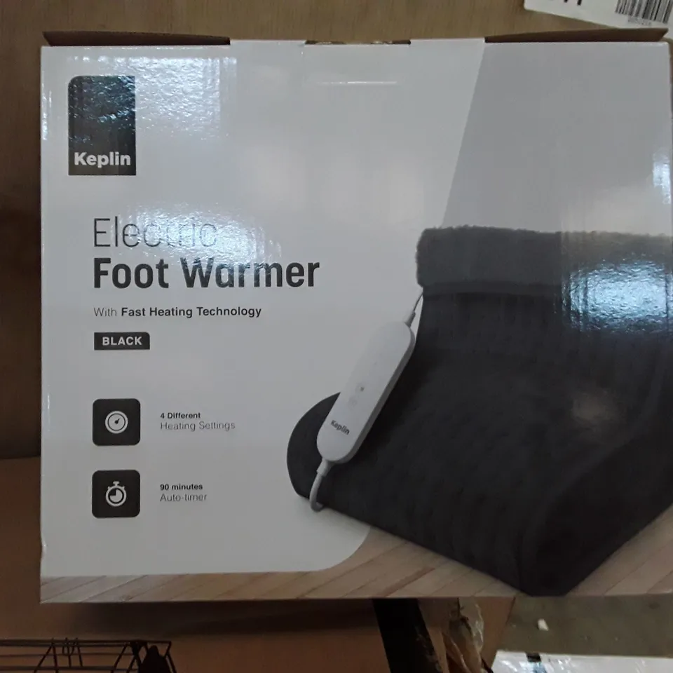 BOXED KEPLIN ELECTRIC FOOT WARMER - BLACK 