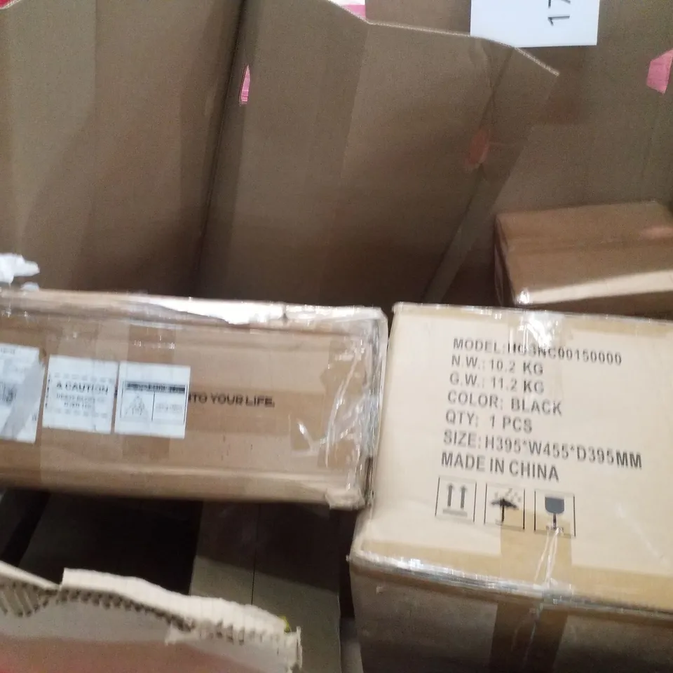 PALLET OF ASSORTED HOUSEHOLD GOODS AND PRODUCTS TO INCLUDE;ELECTRIC FRYER,AIR COOLER,MICRO CUT PAPER SHREDDER 