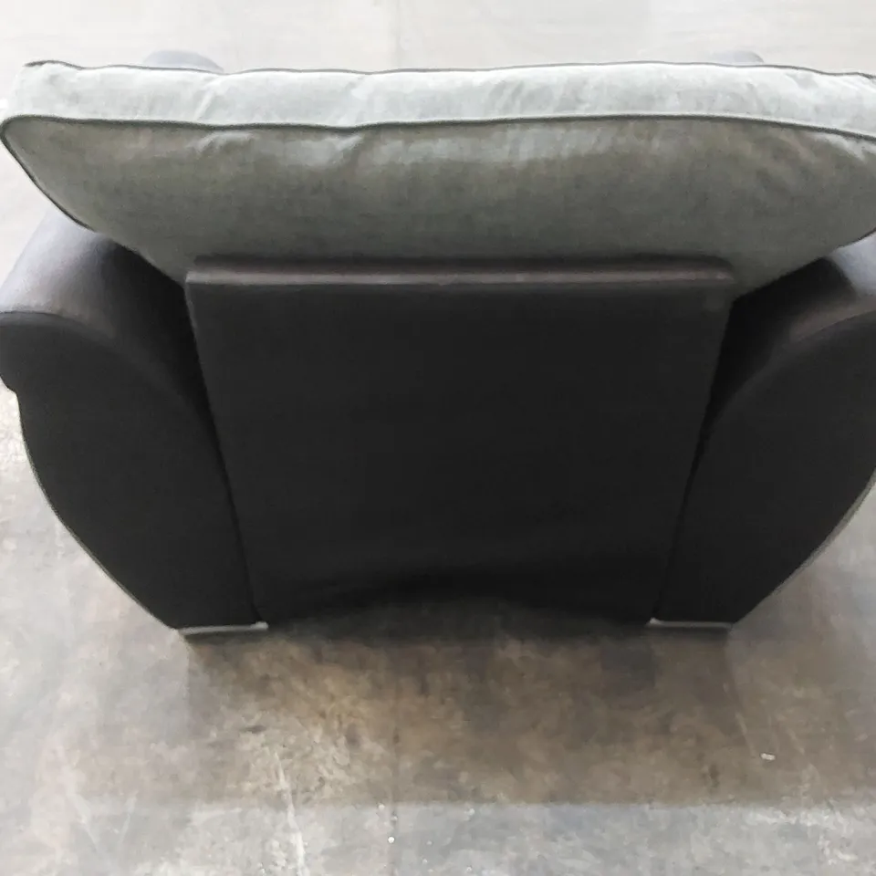 DESIGNER HILTON FABRIC UPHOLSTERED ARMCHAIR WITH CUSHION