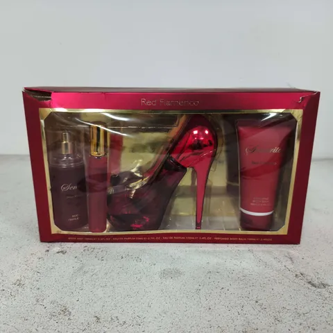 BOXED FINE PERFUMERY RED FLAMENCO SET