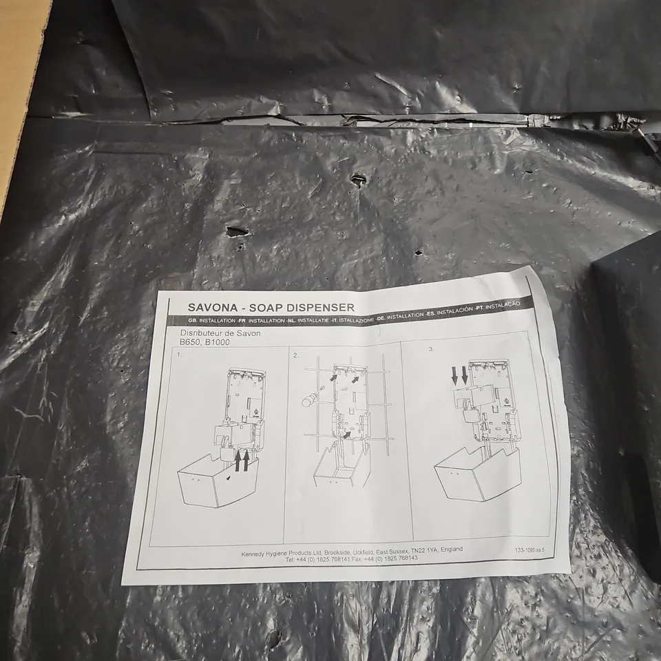 SAVONA SOAP DISPENSER – SET OF 3 (CHROME WITH BLACK FRONT)