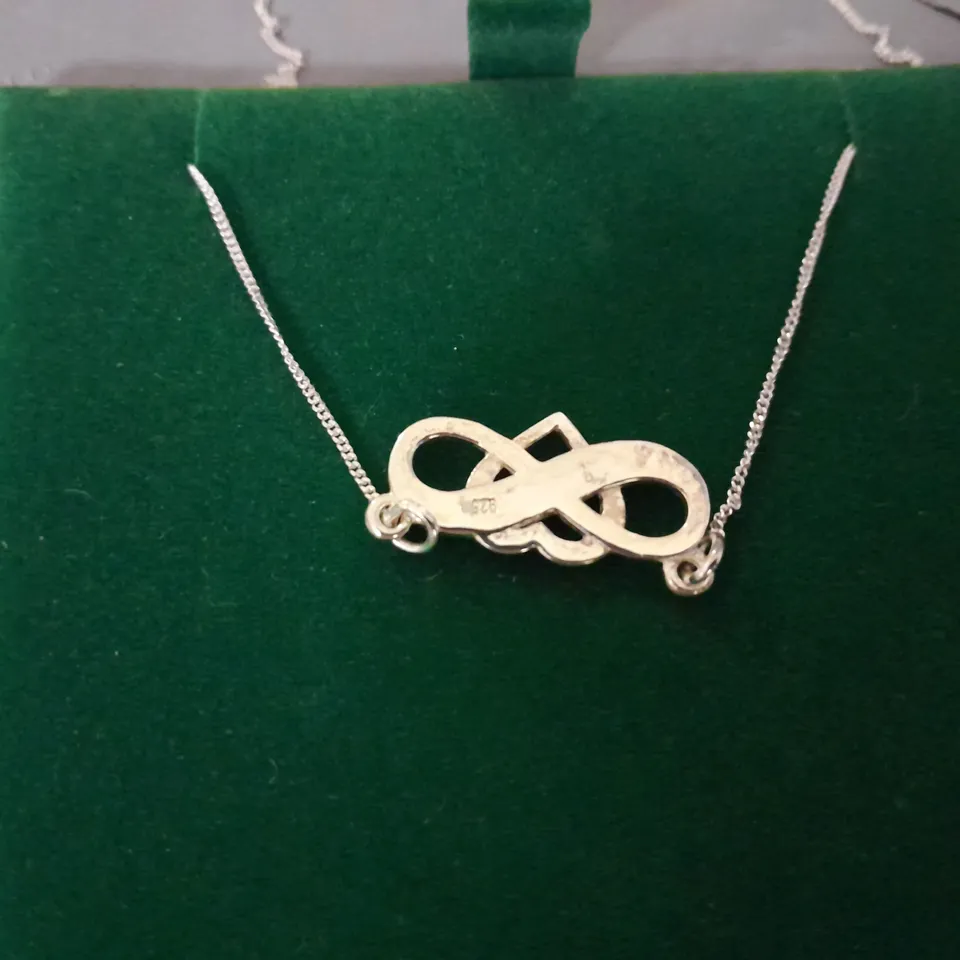 GLENCARA INFINITY HEART NECKLACE - 925 STAMP