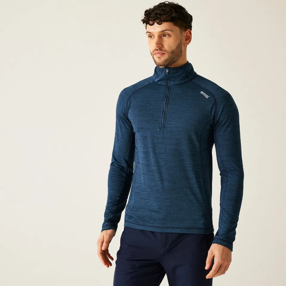 BRAND NEW REGATTA MENS YONDER II HALF ZIP OUTDOOR PULLOVER FLEECE MOONLIGHT DENIM UK SIZE 4XL
