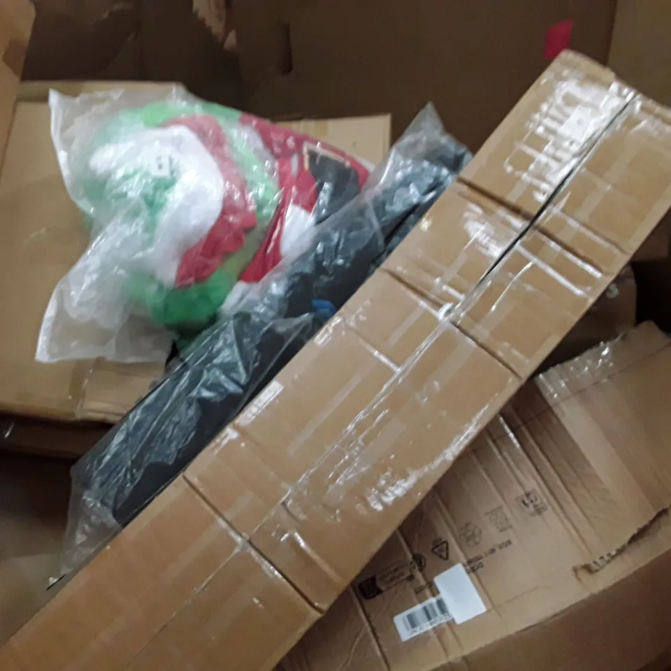 PALLET TO CONTAIN AN ASSORTMENT OF HOUSEHOLD ITEMS TO INCLUDE WIRELESS KEYBOARDS, DRY WALL STILTS WALL CLOCKS AND EV CHARGERS ECT