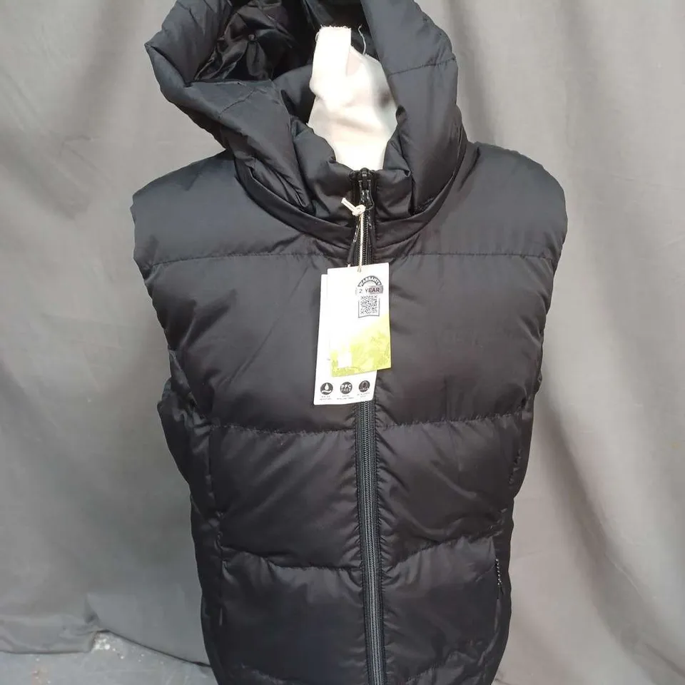 MOUNTAIN WAREHOUSE ASTRAL 2 PADDED DETACHABLE HOODED WOMENS GILET IN BLACK SIZE 14